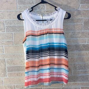 Elle Multicolor Striped Sleeveless Blouse